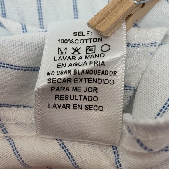 Love and Harmony white and blue striped button front tunic L - Picture 10 of 10